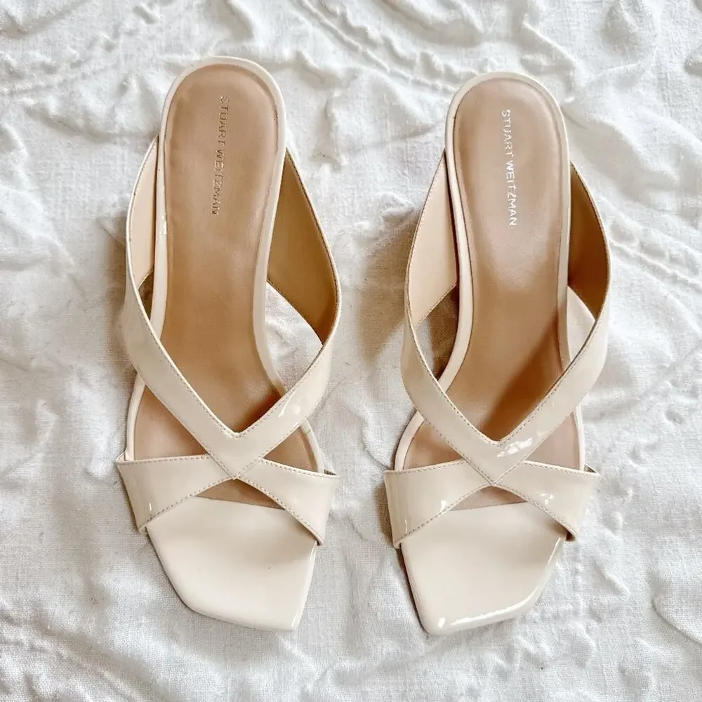 Stuart Weitzman Miami Wedge Slide Sandal Size 10 - Picture 3 of 10